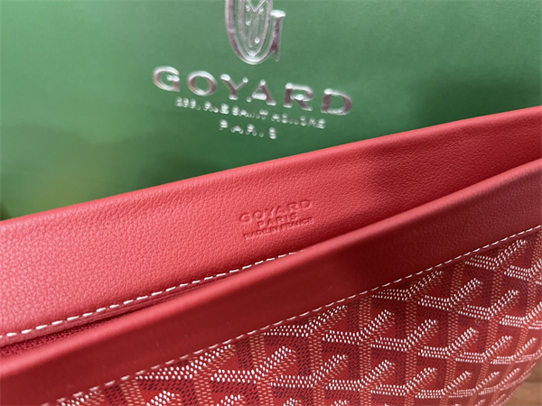 conti pouch Go*ardine canvas&chevroches calfskin red