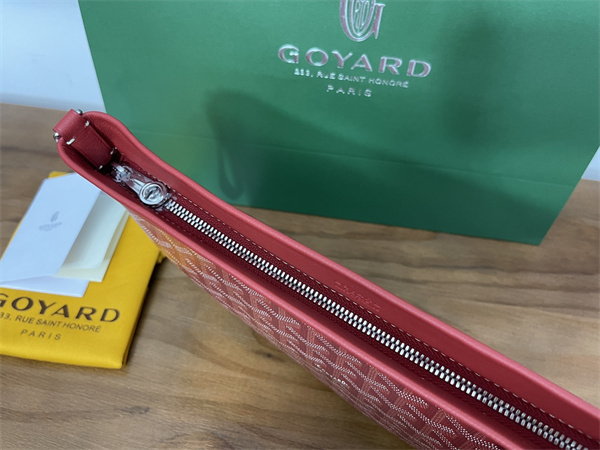 conti pouch Go*ardine canvas&chevroches calfskin red