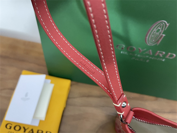 conti pouch Go*ardine canvas&chevroches calfskin red