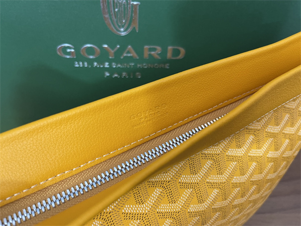 conti pouch Go*ardine canvas&chevroches calfskin yellow