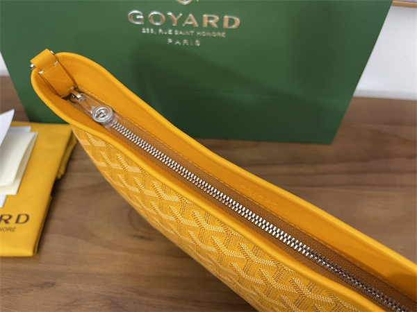 conti pouch Go*ardine canvas&chevroches calfskin yellow