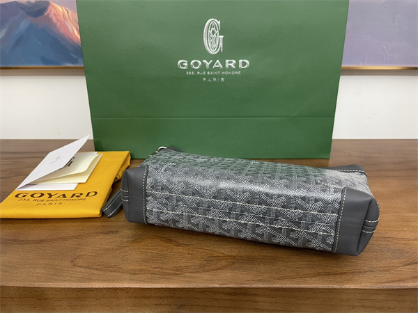 conti pouch Go*ardine canvas&chevroches calfskin grey