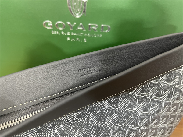 conti pouch Go*ardine canvas&chevroches calfskin grey