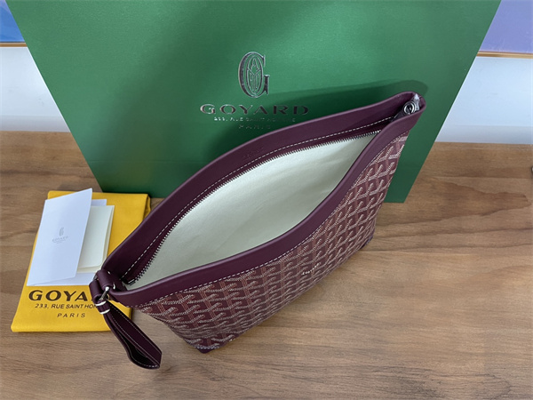 conti pouch Go*ardine canvas&chevroches calfskin burgundy