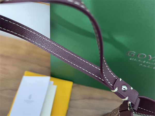 conti pouch Go*ardine canvas&chevroches calfskin burgundy