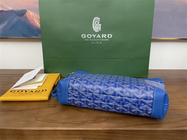 conti pouch Go*ardine canvas&chevroches calfskin sky blue