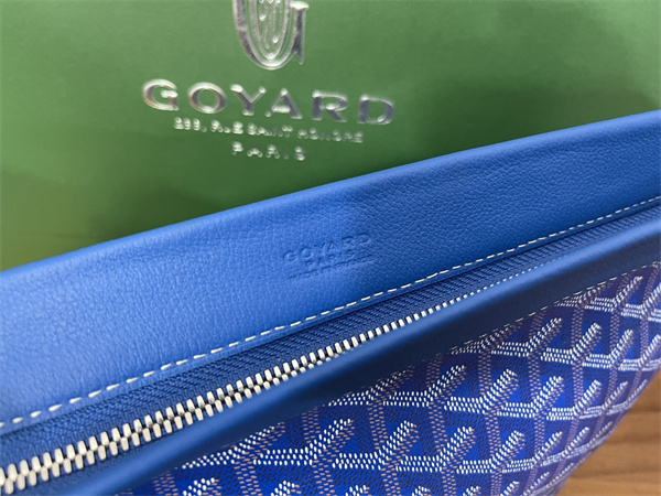 conti pouch Go*ardine canvas&chevroches calfskin sky blue