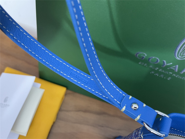 conti pouch Go*ardine canvas&chevroches calfskin sky blue