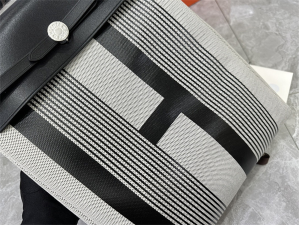 Her.mes Herbag Backpack Canvas and Calfskin