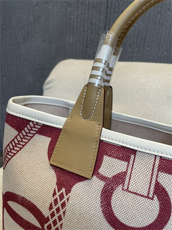 Her.mes Steeple Handbag Hplume Canvas and Swift Calfskin multicolor Printing HS