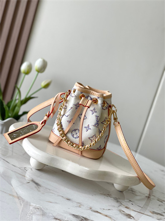 LV Nano Noé Monogram jacquard fabric Multicolor White M83453