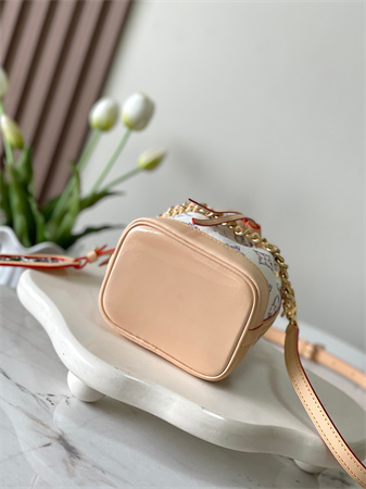 LV Nano Noé Monogram jacquard fabric Multicolor White M83453