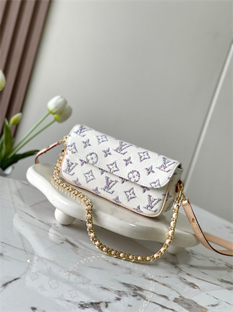 LV Wallet on Chain Ivy Monogram jacquard fabric Multicolor White M83499