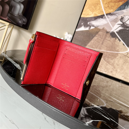 L.V Victorine Wallet Monogram Canvas Inside Red M62360