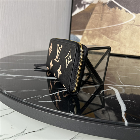 LV Clémence Wallet Monogram Empreinte Leather Black/Beige