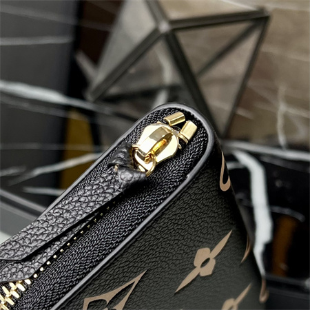 LV Clémence Wallet Monogram Empreinte Leather Black/Beige