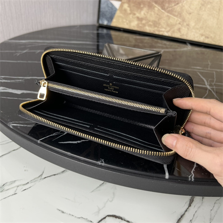 LV Clémence Wallet Monogram Empreinte Leather Black/Beige