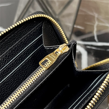 LV Clémence Wallet Monogram Empreinte Leather Black/Beige