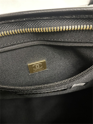 Ch*el small hobo bag shiny lambskin gold tone metal black as4922