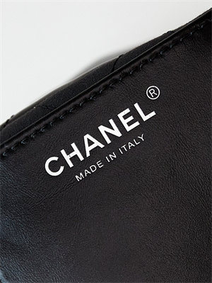 Ch*el 22 mini handbag gradient calfskin silver tone metal black/silver as3980