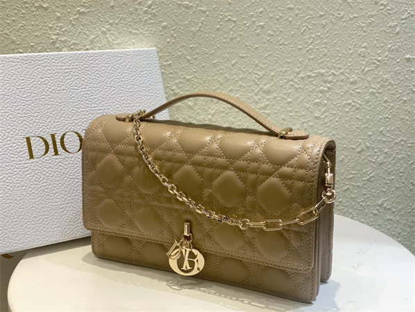 cd miss D*or top handle bag cannage lambskin biscuit
