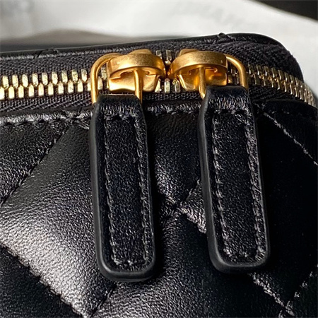 Ch*el vanity case lambskin enamel & gold-tone metal white ap3940