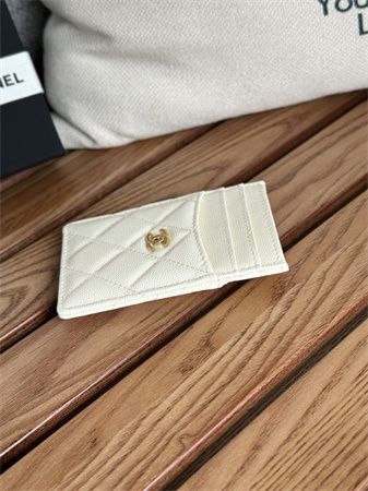Ch*el card holder grained calfskin/lambskin ap0223