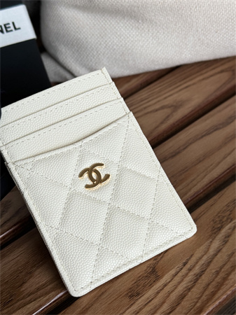 Ch*el card holder grained calfskin/lambskin ap0223