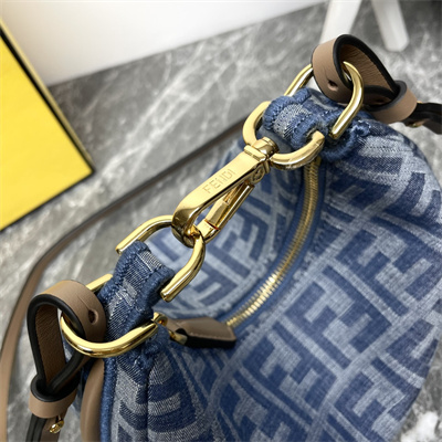 Fen.digraphy Mini Bag Light Blue FF Denim Fabric Bag