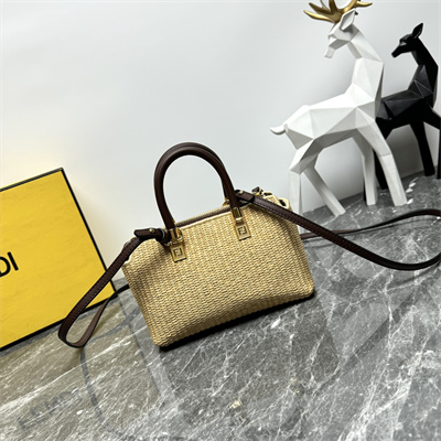 Fen.di By The Way Mini Bag Natural Raffia
