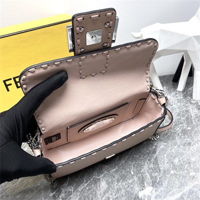 Fen.di Baguette MiniSelleria bag with 309 hand-sewn topstitches