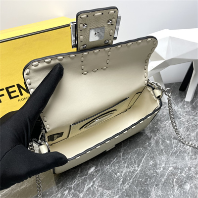 Fen.di Baguette MiniSelleria bag with 309 hand-sewn topstitches