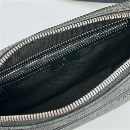 G*u*i gg belt bag with zip pocket black 792094