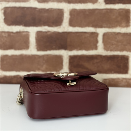 Gu.cci GG Marmont MINI TOP HANDLE BAG Rosso Ancora red 811238