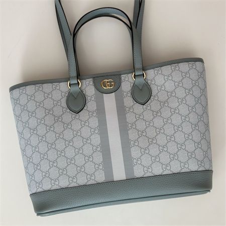 gu.cci ophidia mini tote bag gg S*p*e canvas dusty blue 765043