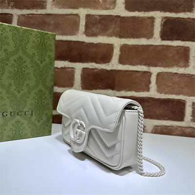 Gu.cci GG Marmont Mini Bag White 476433