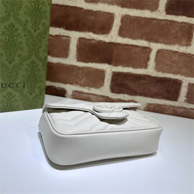 Gu.cci GG Marmont Mini Bag White 476433