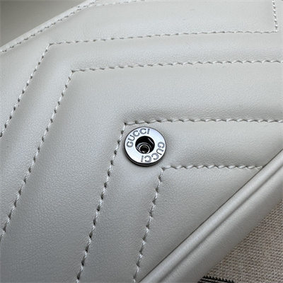 Gu.cci GG Marmont Mini Bag White 476433