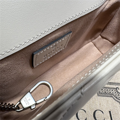 Gu.cci GG Marmont Mini Bag White 476433
