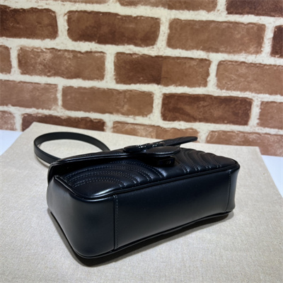 Gu.cci GG Marmont Small Shoulder Bag Black 446744