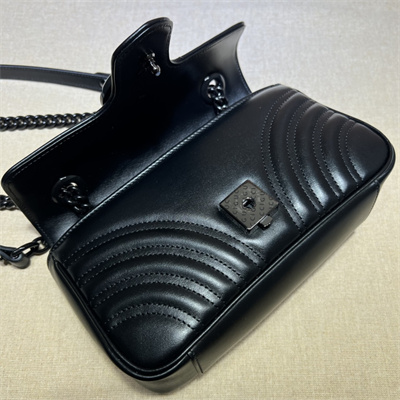 Gu.cci GG Marmont Small Shoulder Bag Black 446744