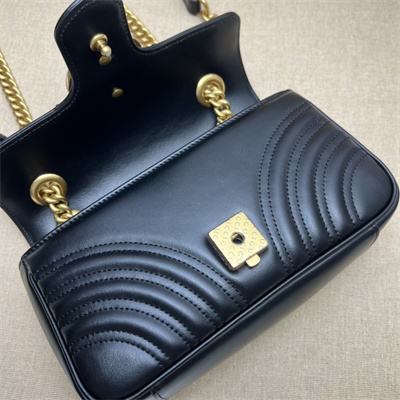 Gu.cci GG Marmont Small Shoulder Bag Black 446744