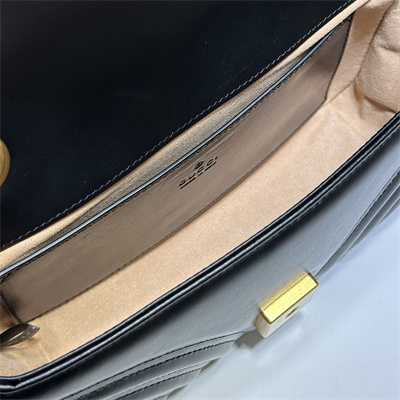 Gu.cci GG Marmont Small Shoulder Bag Black 446744