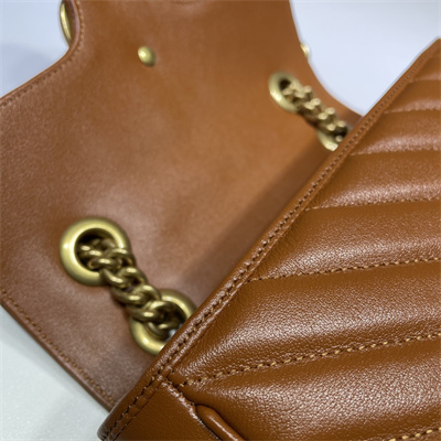 Gu.cci GG Marmont Small Shoulder Bag Brown 446744