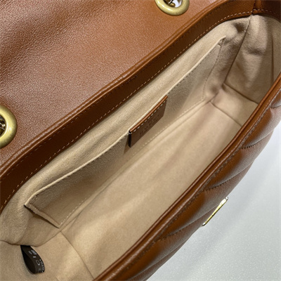 Gu.cci GG Marmont Small Shoulder Bag Brown 446744