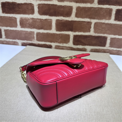 Gu.cci GG Marmont Small Shoulder Bag Red 446744