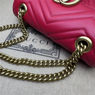 Gu.cci GG Marmont Small Shoulder Bag Red 446744