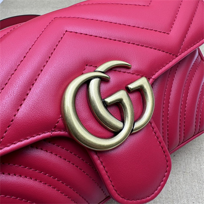 Gu.cci GG Marmont Small Shoulder Bag Red 446744