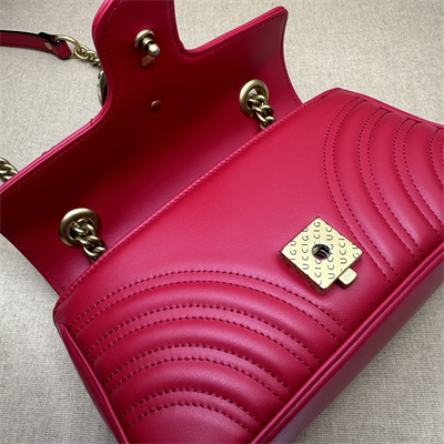 Gu.cci GG Marmont Small Shoulder Bag Red 446744
