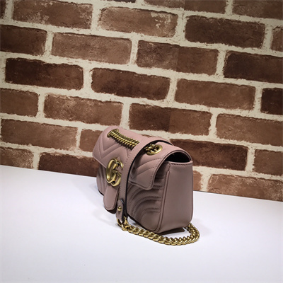 Gu.cci GG Marmont Small Shoulder Bag Dusty Pink 446744